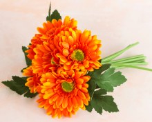 Additional picture of Faux Gerbera Bunch Orange 12 Stems