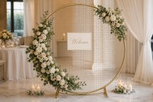 Additional picture of Metal Mesh Gold Hoop 2m