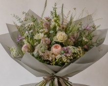 Additional picture of Frosted Florist Cellophane Wrap 80cmx80m- 50 micron bouquet wrapping film Grey