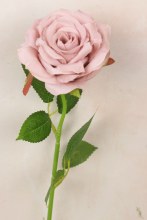 Additional picture of Artificial Single Stem Rose 48cm Blush pink