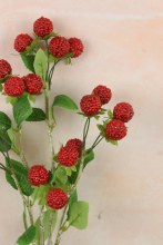 Additional picture of Faux Raspberry Stem 60cm- Artificial Spray Red