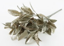 Additional picture of Christmas Artificial Glitter Leaves 14.5"