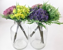 Additional picture of Artificial Blossom Flower Bunch Dark Pink 29cm