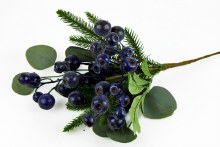 Additional picture of Artificial Berry Stem Blue 17"