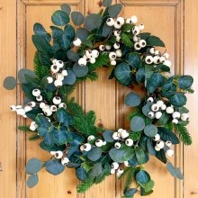 Additional picture of Large Eucalyptus & Berry Christmas Door Wreath 24"