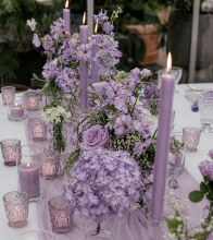 Additional picture of Taper Candle Lilac 250mm/23mm x 12