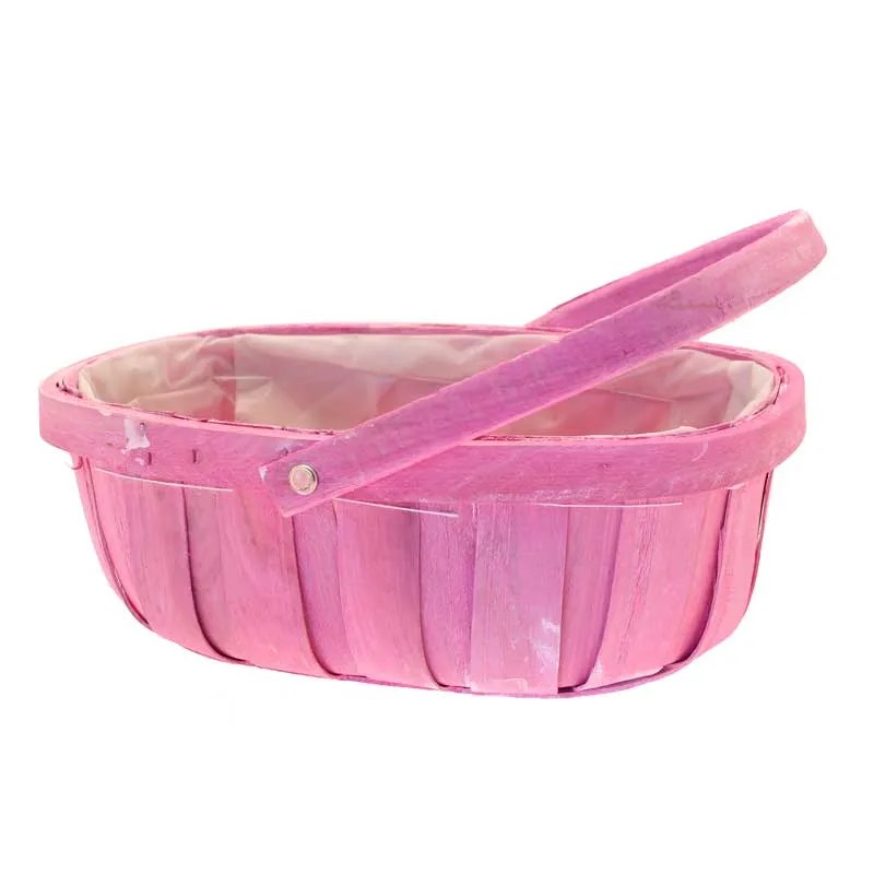 Florist Trug Basket Pink