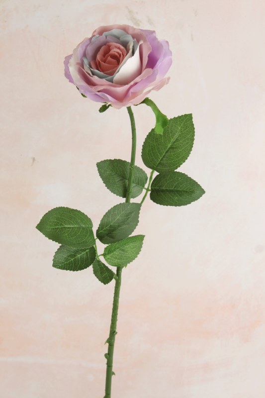 Picture of Faux Single Stem Rose Unicorn 63cm