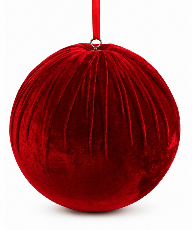 Velvet Bauble Deep Red 25cm