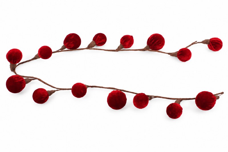 Velvet Bauble Garland 140cm