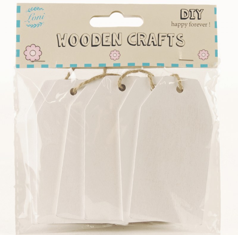 Picture of Wooden Tags White x 6 9cm