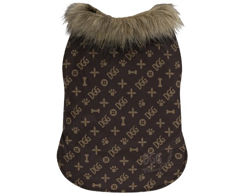 DGG Fashionista Black Chewy Vuitton Quilted Dog Coat – My Pooch and Me