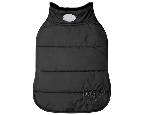 DGG PUFFER BLACK DOG JUMPER LGE - My Pet Warehouse