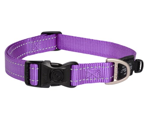 Purple reflective 2024 dog collar