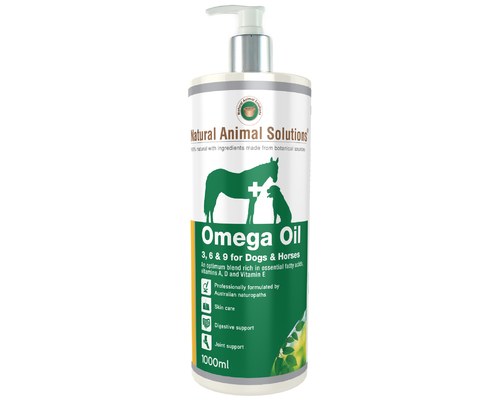 Natural Animal Solutions Omega 3 6 9 Oil For Dogs Or Horses 1000ml My Pet Warehouse