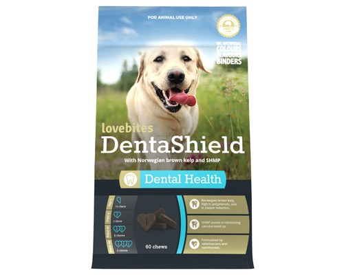 VETAFARM LOVEBITES DENTASHIELD CHEW 60 - My Pet Warehouse