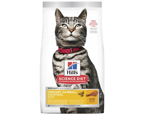 hill's science diet urinary hairball control cat food