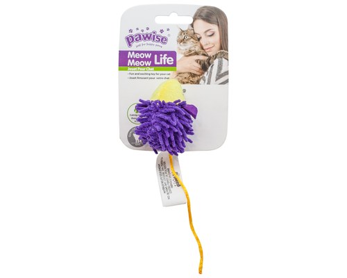 purple mouse cat toy