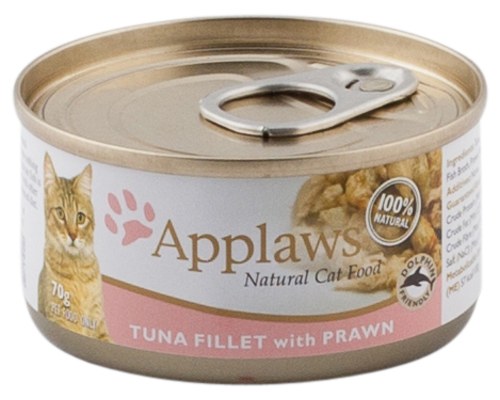 APPLAWS CAT 70G TIN TUNA FILLET WITH PACIFIC PRAWN My Pet