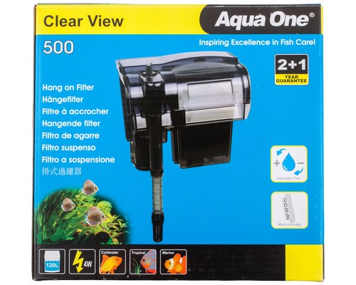 Aqua One Clearview 500 Hang On Filter 500 L Hr My Pet Warehouse
