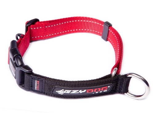 EZYDOG COLLAR CHECKMATE MED RED 34-45CM - My Pet Warehouse