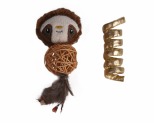 MEOW & ME AMBER WOODLAND SLOTH WITH SPRING CAT TOY 2 PACK