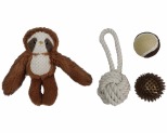 BARK-A-BOO AMBER WOODLAND DOG TOY 4PK
