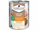 IVORY COAT GRAIN FREE WET DOG FOOD CHICKEN STEW ADULT CANNED 400G