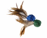 KONG NATURALS CRINKLE BALL WITH FEATHERS