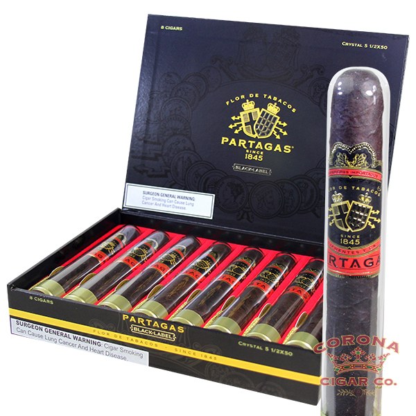 Partagas Black Label Crystal Tubo Cigars - Corona Cigar Co.