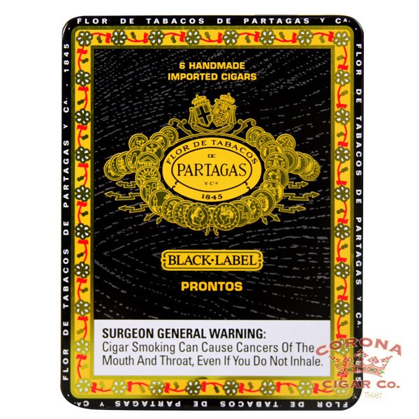 Partagas Black Label Prontos Cigars - Corona Cigar Co.