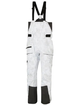 Sogn Bib Shell Ski Pant Grey Fog Snow Camo MD
