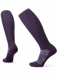 Womens Ski Zero Cushion Extra Stretch Over-the-Calf Socks Iris MD