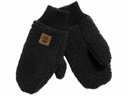 Comfort Lush High Pile Fleece Freestyle Mitts Black