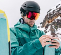 Additional picture of 4D MAG Ski Goggles - Black / Sun Red Mirror