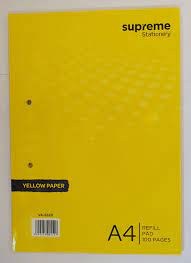 A4 Visual Aid Refill Yellow