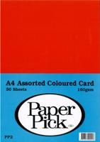 A4 Colour Card 50 Pack