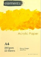A4 Elements Acrylic Pad 360gsm