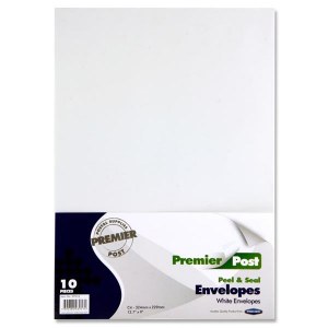 C4 White Envelopes 10 Pack