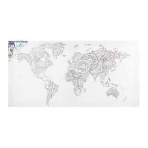 Colour My Canvas-World Map