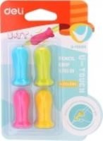 Deli Neon Gel Pencil Grip 4pk