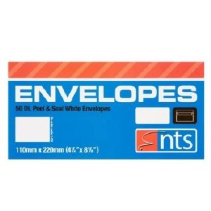 DL White P&amp;S Envelopes 50pk