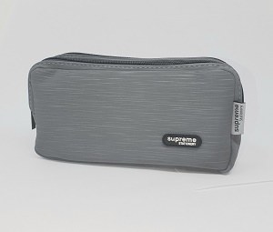 Double Pencil Case Grey