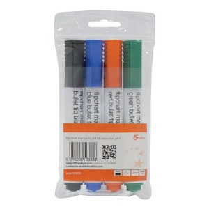 Flipchart Markers Assorted 4pk