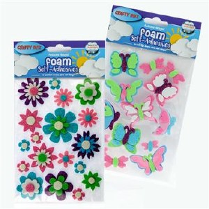 Foam Stickers-Flowers/B-Fly's