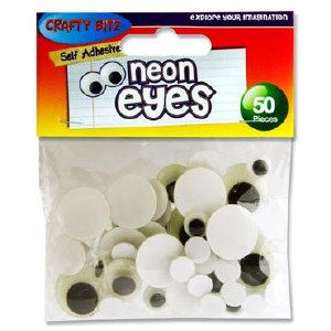Googly Eyes Neon 50 Pack