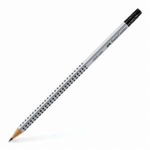Grip Rubber Tip Pencil Silver