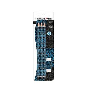 Pencil set Neon Blue/Black