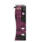 Pencil set Neon Pink/Black