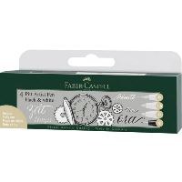 Pitt Artists Pen Brush B&amp;W 4pk